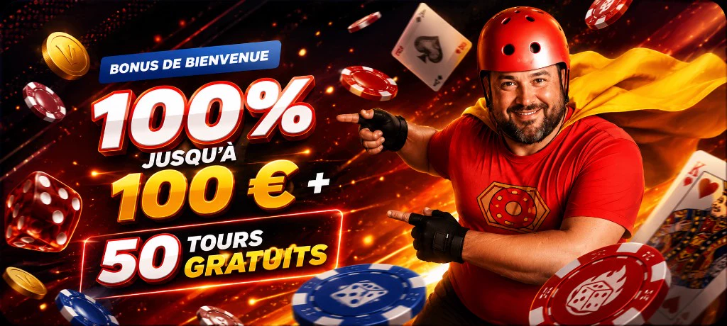 VegasHero Bonus : 100 % jusqu'a 100 &euro; + 50 tours gratuits